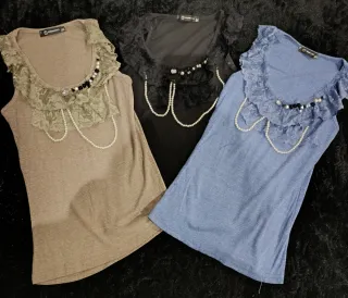 Lote 3 Camisetas sin mangas Canalé Talla Única.