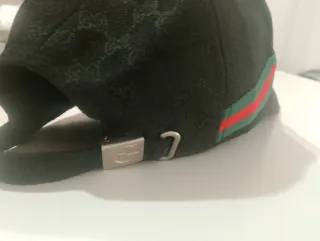 Gorra Gucci Negra con Raya Verde y Roja