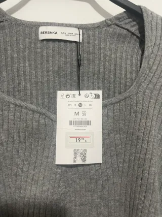 Jersey Bershka gris talla XS
