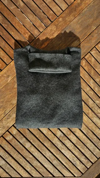 Jersey Uniqlo 100% Cachemira Gris Jaspeado Talla S