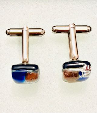 Gemelli Vetro Murano Blu Multicolor