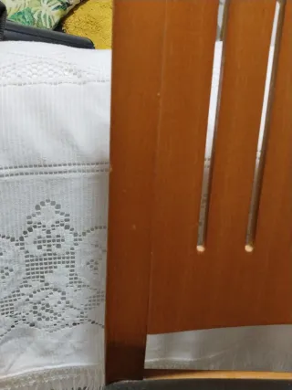 2 sillas de comedor elegante madera y piel marrón