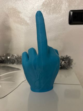 Statua dito medio blu 26 cm