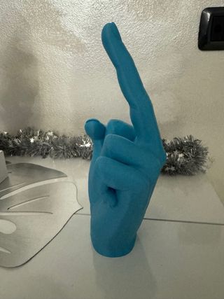 Statua dito medio blu 26 cm