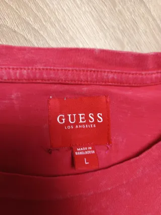 Camiseta Guess Roja Estampada