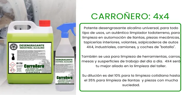 Desengrasante Industrial Alcalino 4x4 Carroñero 5L