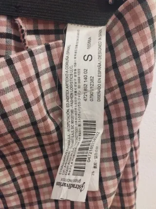 Falda cuadros Stradivarius