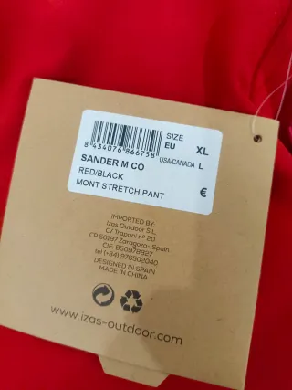 Pantalones de montaña IZAS rojos