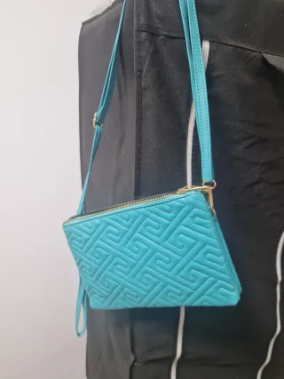 Bolso bandolera azul turquesa