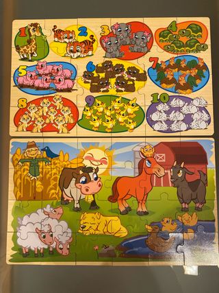 Puzzles educativos animales y números