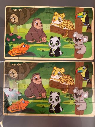 Puzzles educativos animales y números