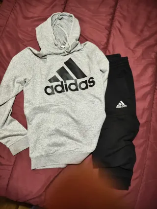 Conjunto Chándal Adidas Gris y Negro