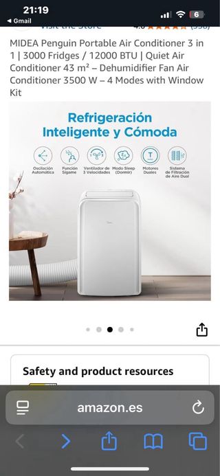 Aire Acondicionado Portátil MIDEA 12000 BTU