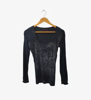 Camiseta manga larga negra Levi's mujer Talla M