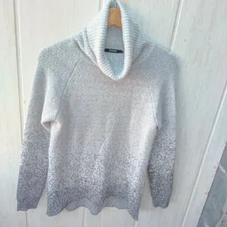 Jersey Desigual cuello alto gris plateado t.40-42