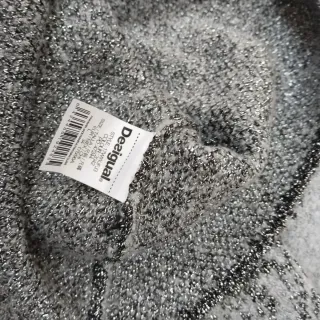Jersey Desigual cuello alto gris plateado t.40-42