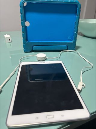 Funda Tablet Samsung Azul y Blanca