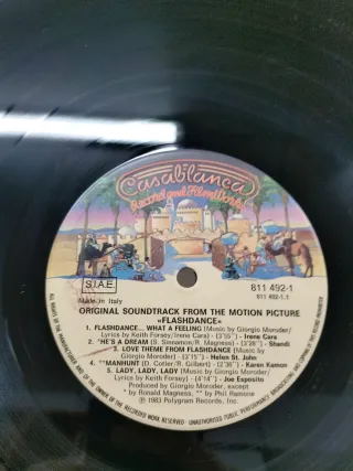 LP "Flashdance" Colonna Sonora Originale Film