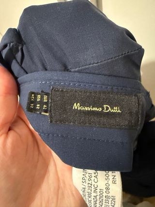 Pantalón de traje Massimo Dutti azul talla 42