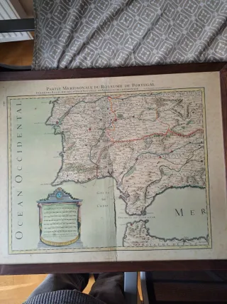 Mapa antiguo Portugal y España