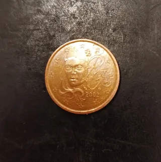 Moneda 5 céntimos Francia 2002