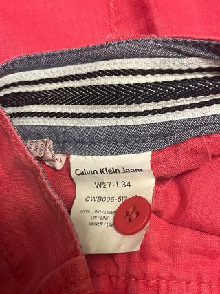 Pantalones de lino Calvin Klein Jeans