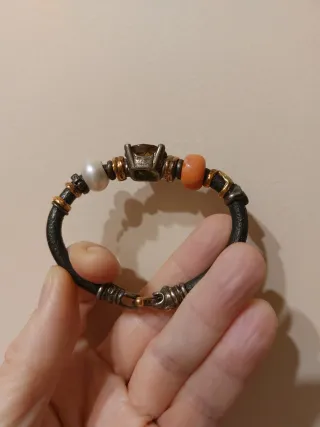 Pulsera Rabat Oro y Coral