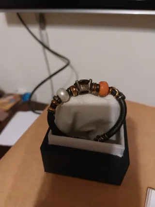 Pulsera Rabat Oro y Coral