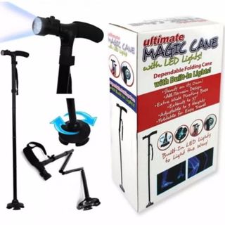 Bastón Plegable con Luz LED y Base 360