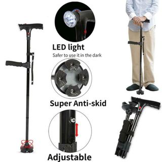 Bastón Plegable con Luz LED y Base 360
