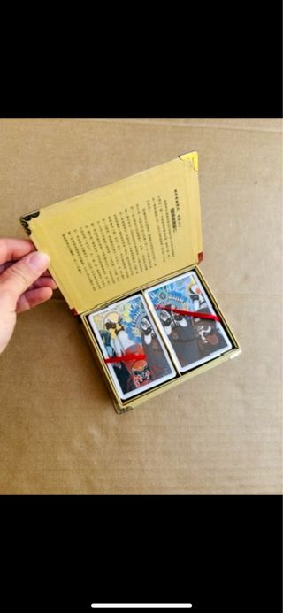 Carte da gioco vintage con maschere cinesi