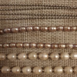 Collar perlas rosas y blancas