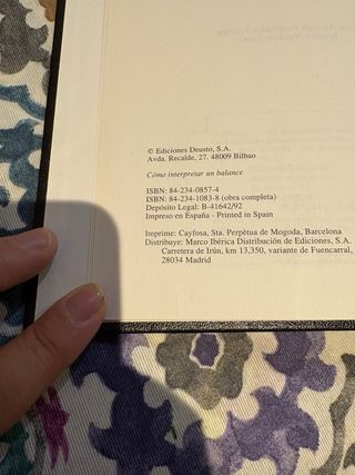 libro Como interpretar un balance