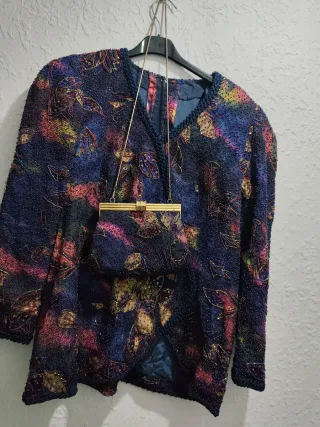 LOTE BLUSA PIEDRAS PRECIOSAS + BOLSO A CONJUNTO