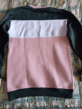 Sudadera Fila Vintage Verde y Rosa