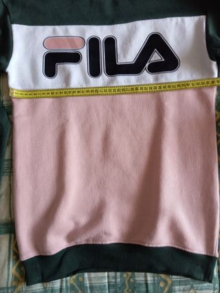 Sudadera Fila Vintage Verde y Rosa