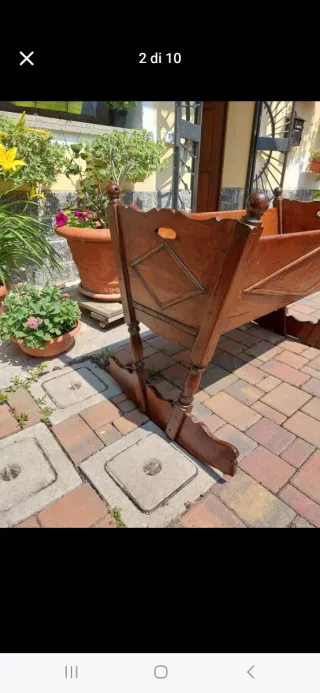 Culla antica in legno prima metà '900