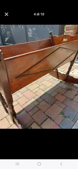 Culla antica in legno prima metà '900
