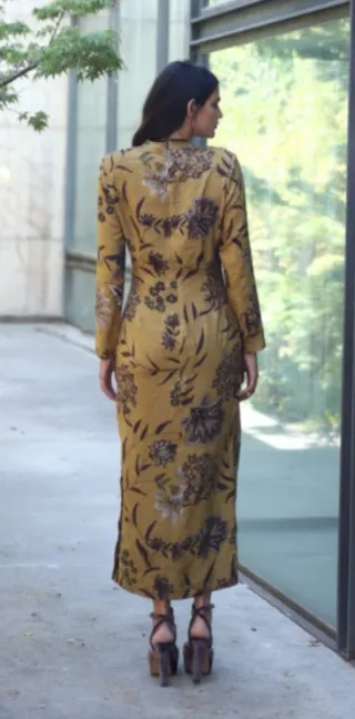 Vestido largo estampado floral