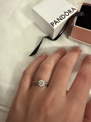 Anello Pandora Argento con Zirconi