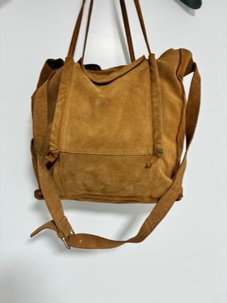 Bolso de serraje marrón