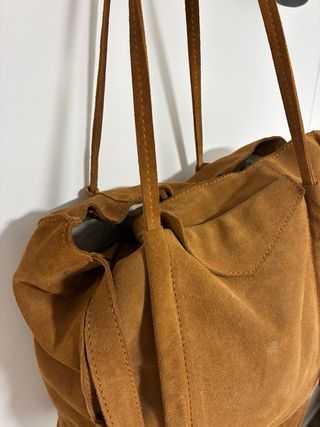 Bolso de serraje marrón