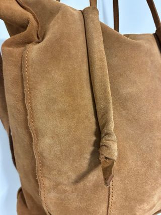 Bolso de serraje marrón