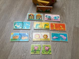 Puzzle de animales de parejas opuestas 2+