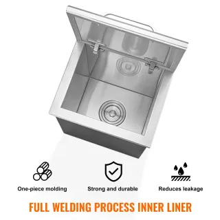 Contenitore Ghiaccio da Incasso 28L 355x305x461 mm