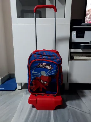 Mochila con ruedas Spiderman Marvel,con tirador ex