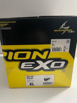 Casco Scorpion Exo-491 Blanco Moto NUEVO
