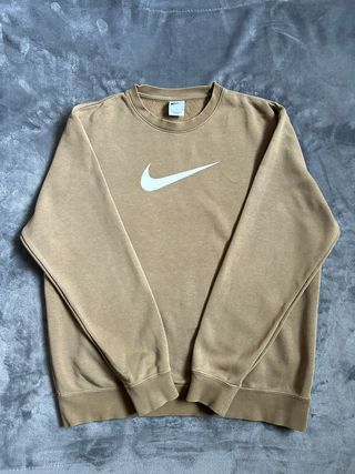 Sudadera Nike Beige Swoosh Talla M/L