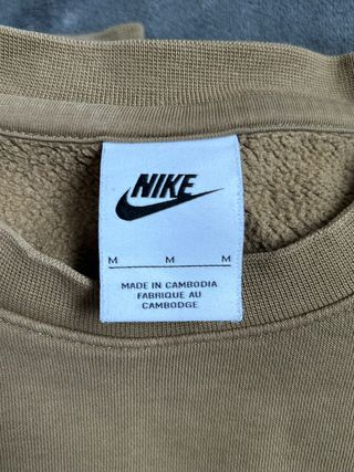 Sudadera Nike Beige Swoosh Talla M/L
