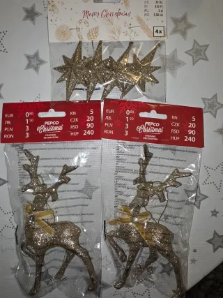 Lote 12 Bolas Navideñas Champán